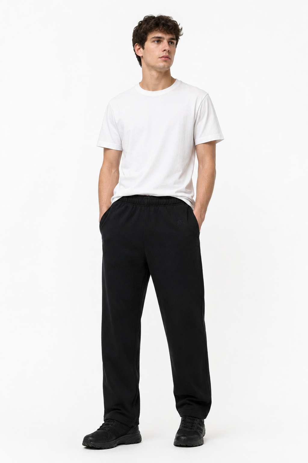 Pre Order - S Logo Joggers - Black