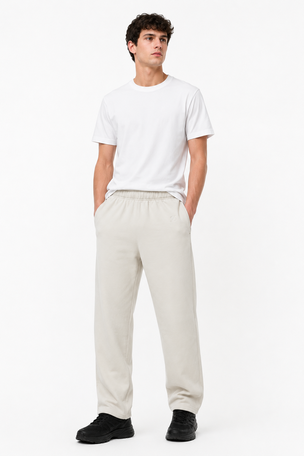 Pre Order - S Logo Joggers - Bone